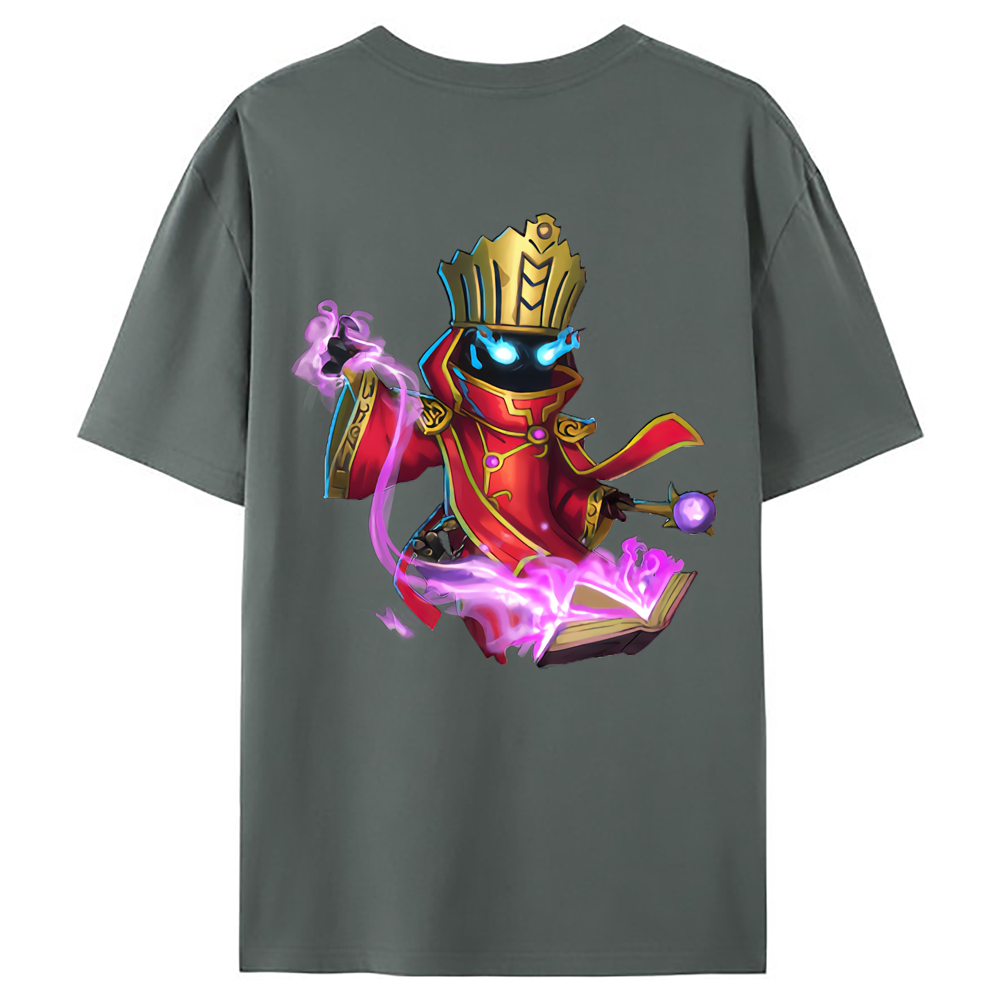 （画像用） リーグ・オブ・レジェンド League of Legends LOL 綿100％ メンズ半袖Tシャツ（バックプリント） 通気性